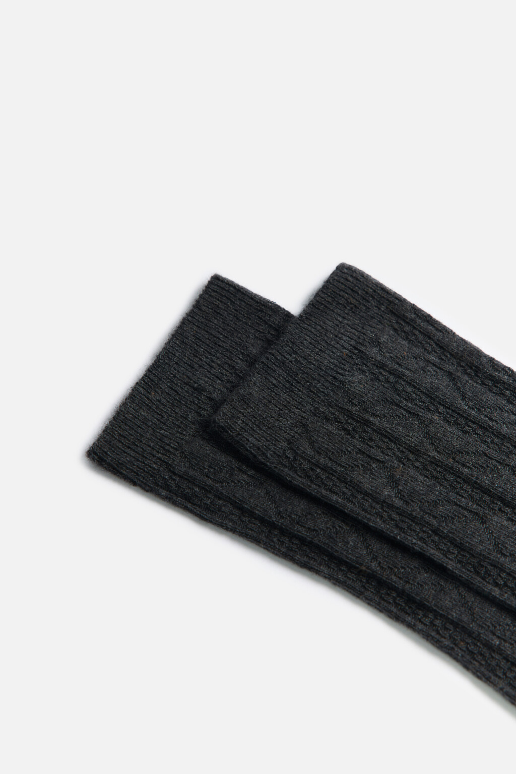 Носки высокие хлопковые с узором - цвет серый - 2