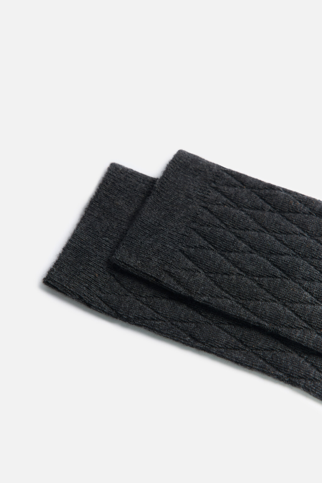 Носки высокие хлопковые с узором - цвет серый - 2