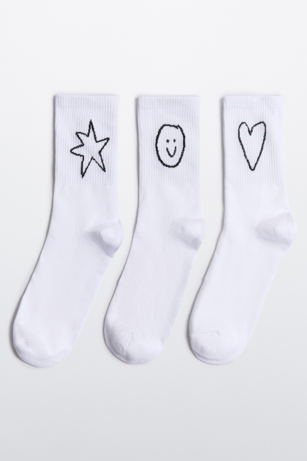 Набор из непарных носков с принтом (3 штуки) - цвет мультиколор - 4