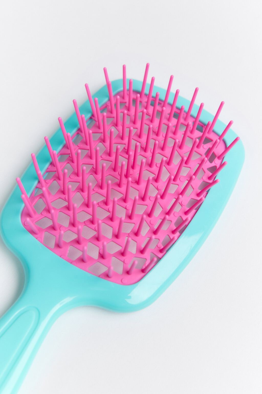 Расческа массажная для мокрых волос - цвет голубой - 2