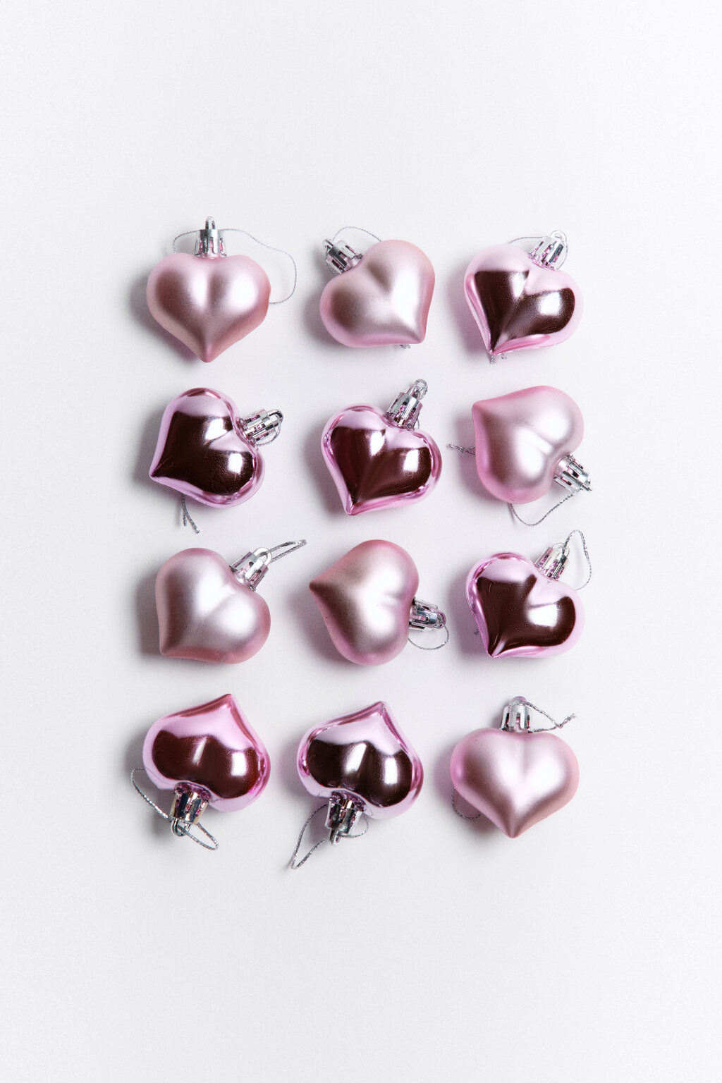 Набор елочных украшений (12 штук) - цвет розовый - 1