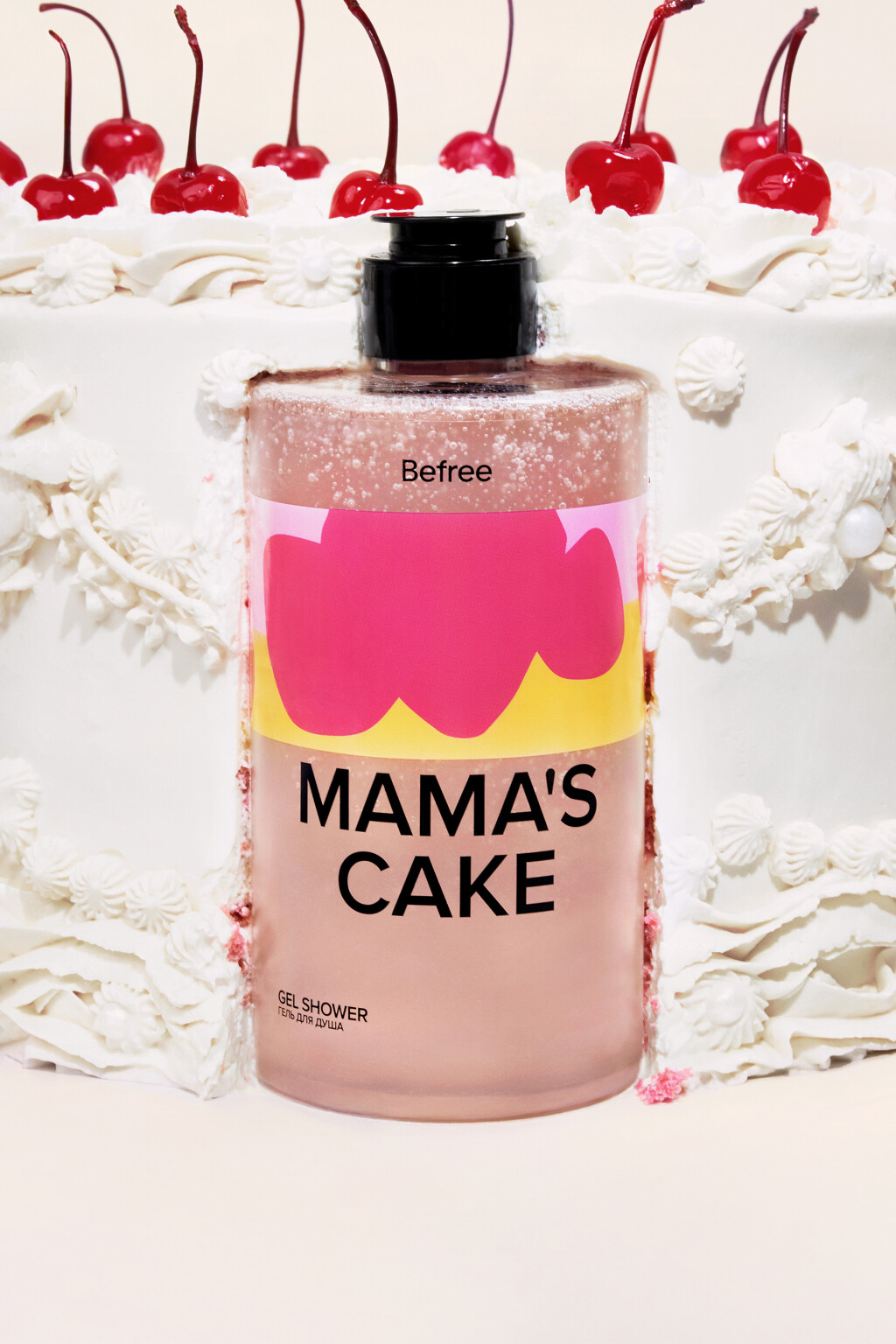 Гель для душа парфюмированный - цвет розовый - 1