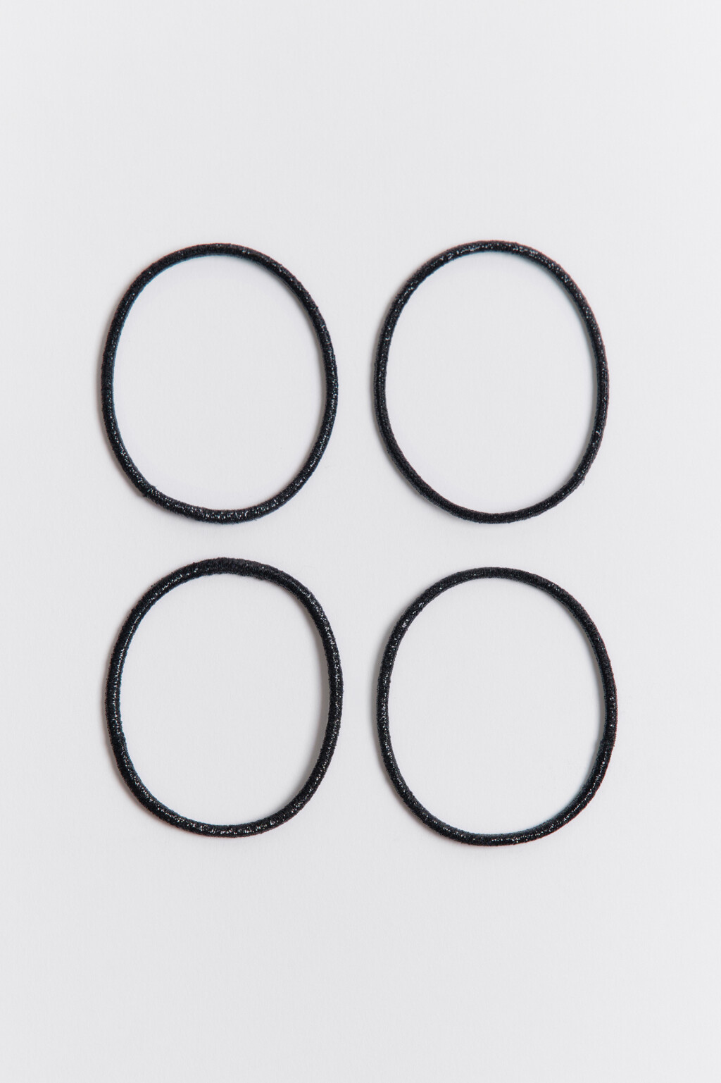 Набор резинок для волос с люрексом (4 штуки) - цвет черный - 1