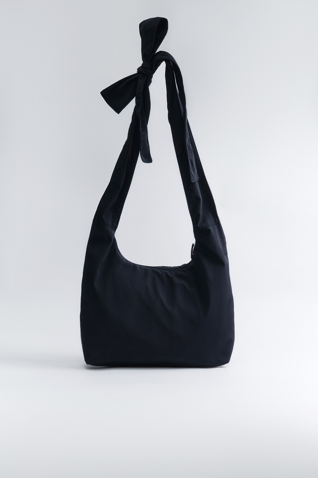 Сумка-тоут на плечо с бантом - цвет черный - 1