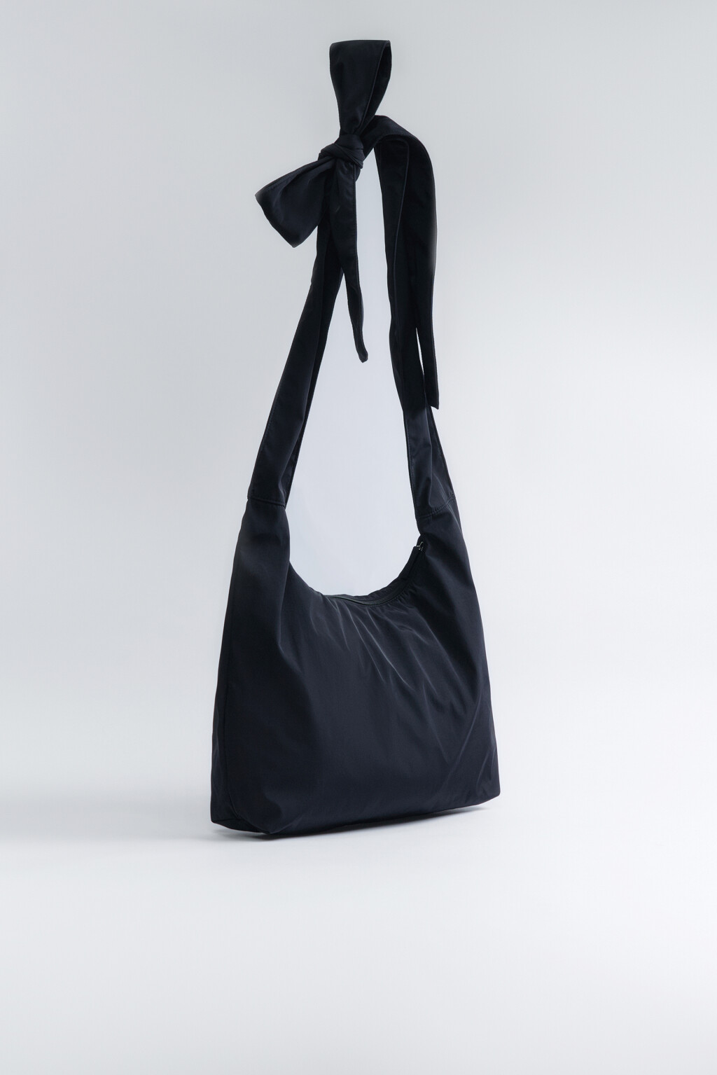 Сумка-тоут на плечо с бантом - цвет черный - 2