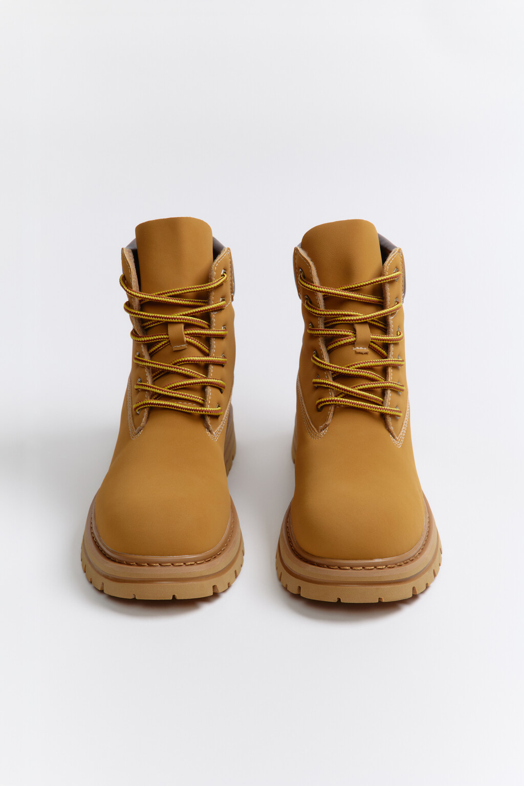 Ботинки-тимберленды унисекс кожаные - цвет бежевый - 5