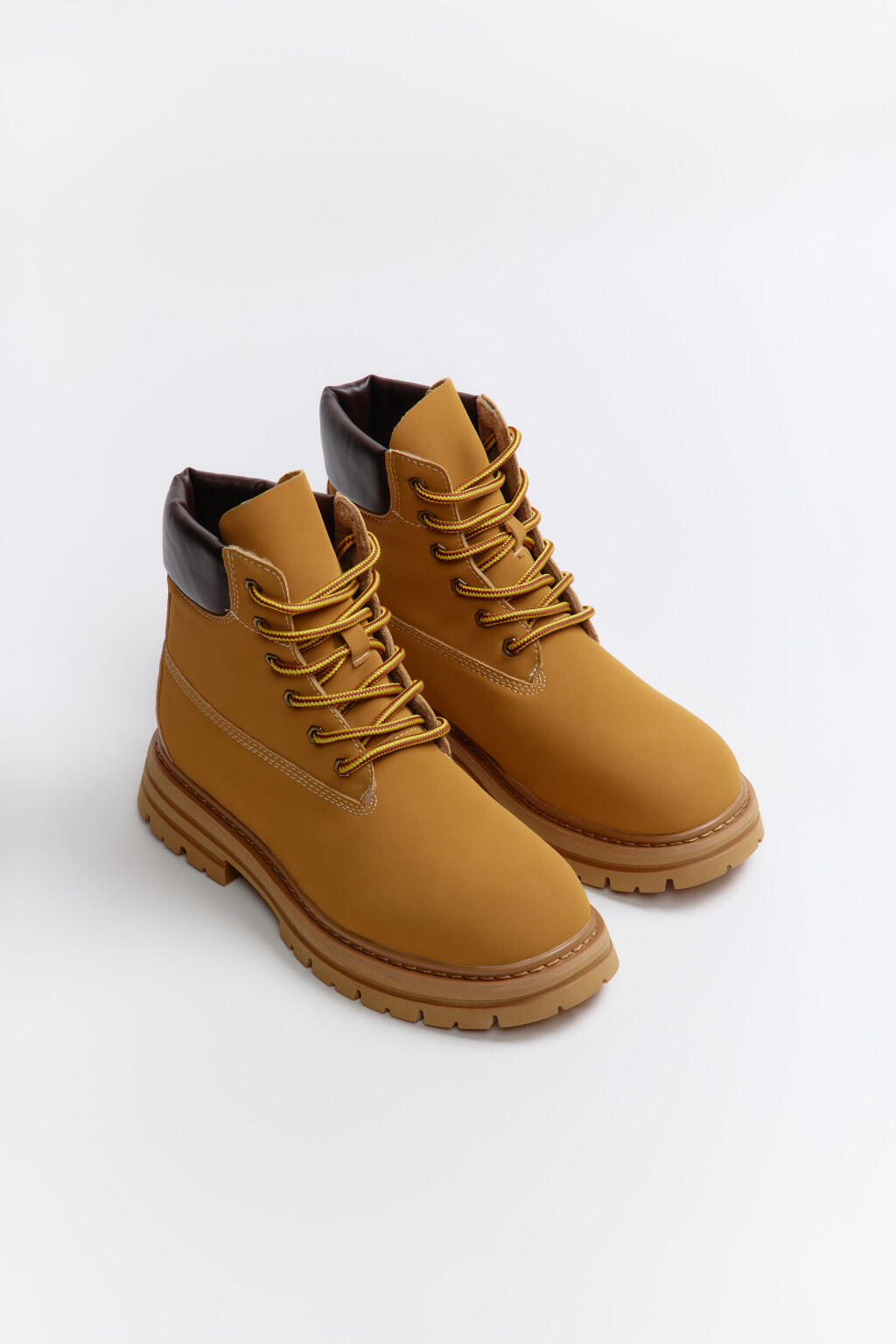 Ботинки-тимберленды унисекс кожаные - цвет бежевый - 6