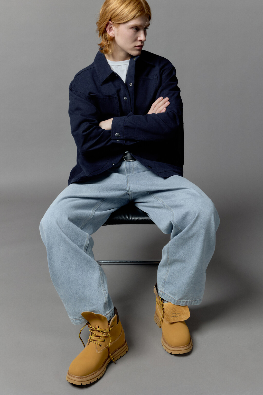 Ботинки-тимберленды унисекс кожаные - цвет бежевый - 8