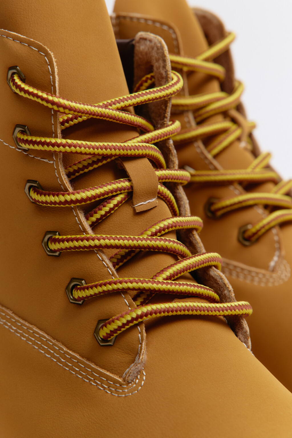 Ботинки-тимберленды унисекс кожаные - цвет бежевый - 4