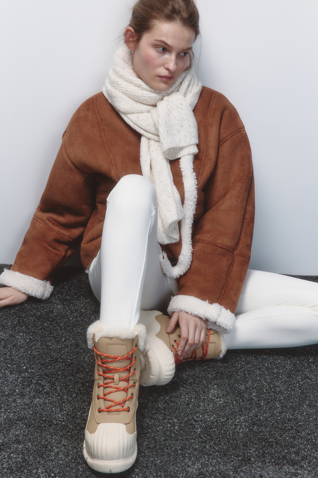 Ботинки зимние с теплой подкладкой - цвет бежевый - 8