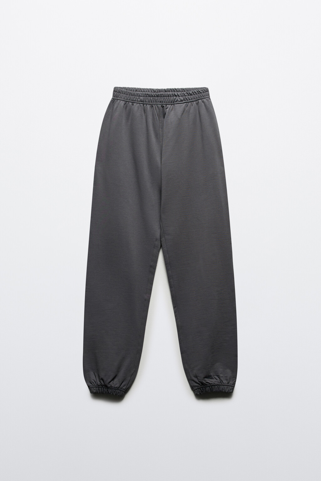 Брюки-джоггеры базовые из хлопкового футера - цвет серый - 7