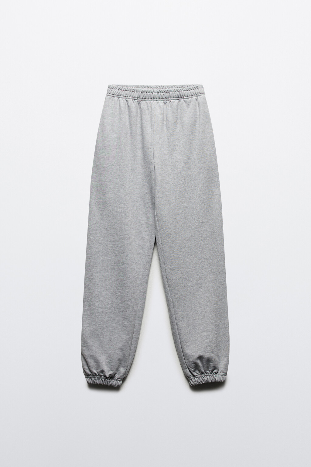 Брюки-джоггеры базовые трикотажные из футера - цвет серый - 7