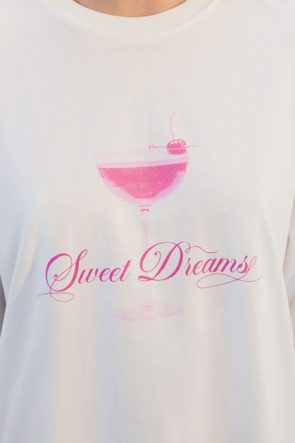 Футболка прямая хлопковая с принтом - цвет белый - 5