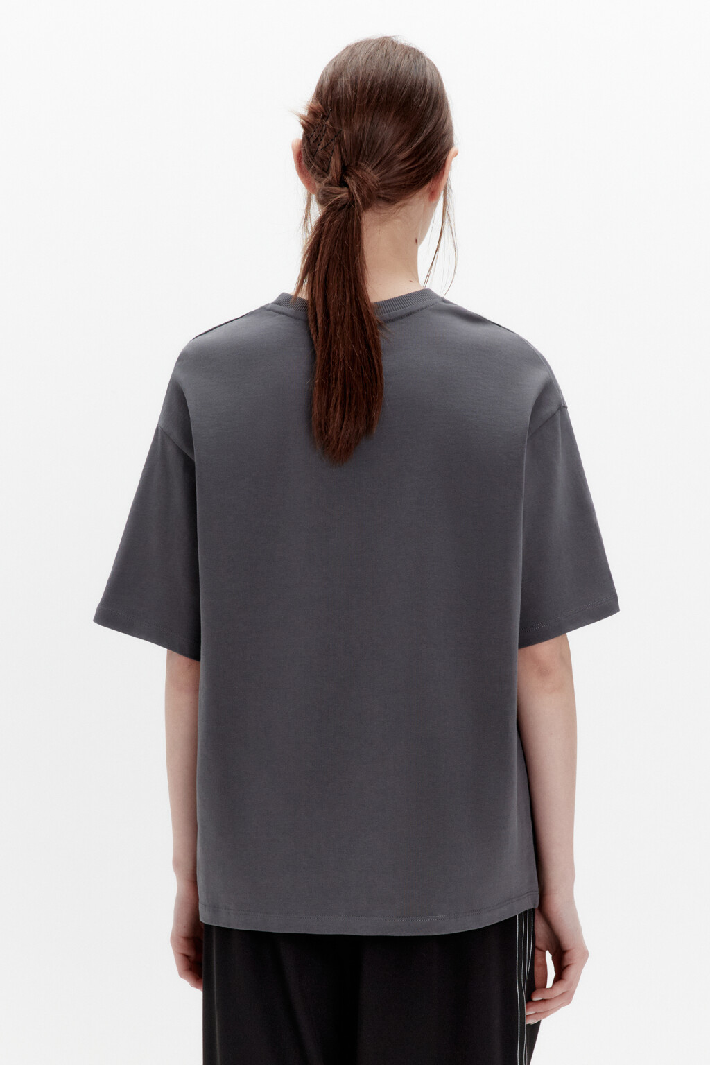 Футболка oversize из плотного хлопка - цвет серый - 3