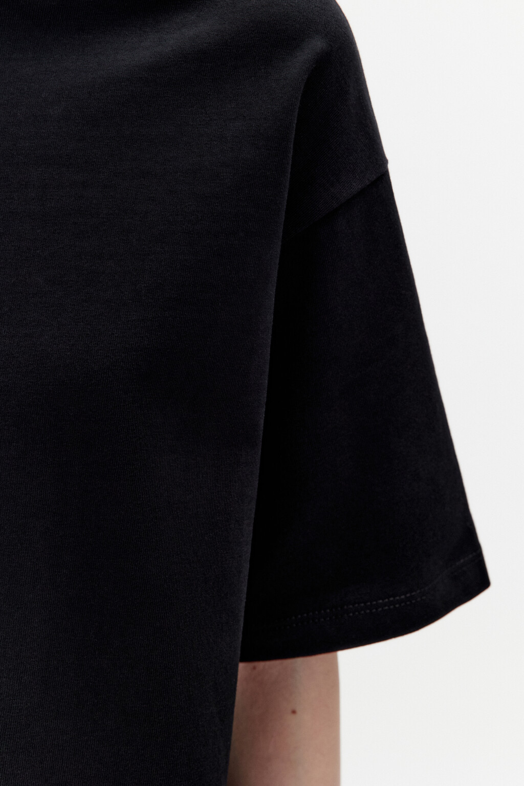Футболка oversize из плотного хлопка - цвет черный - 7
