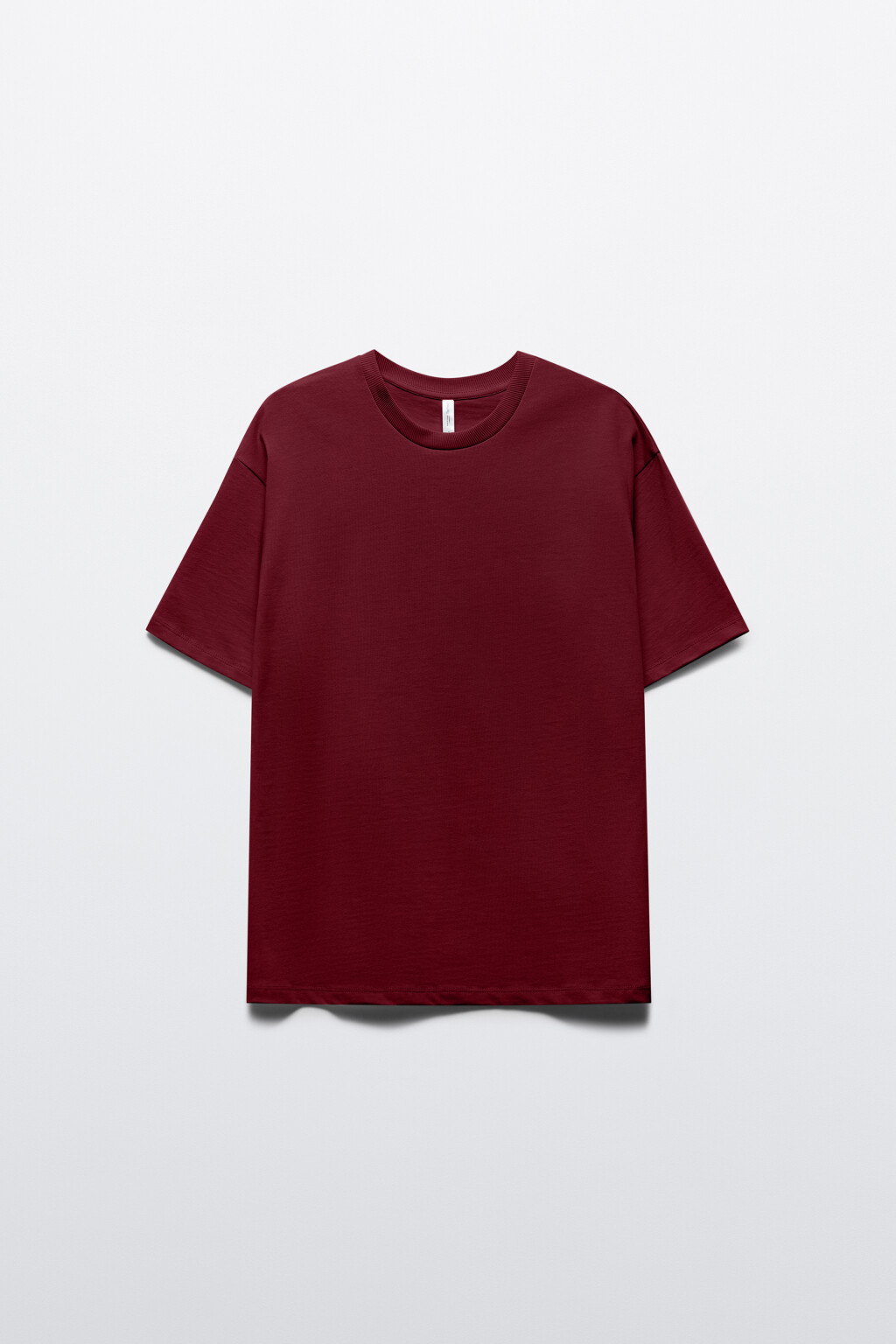 Футболка oversize из плотного хлопка - цвет бордовый - 7