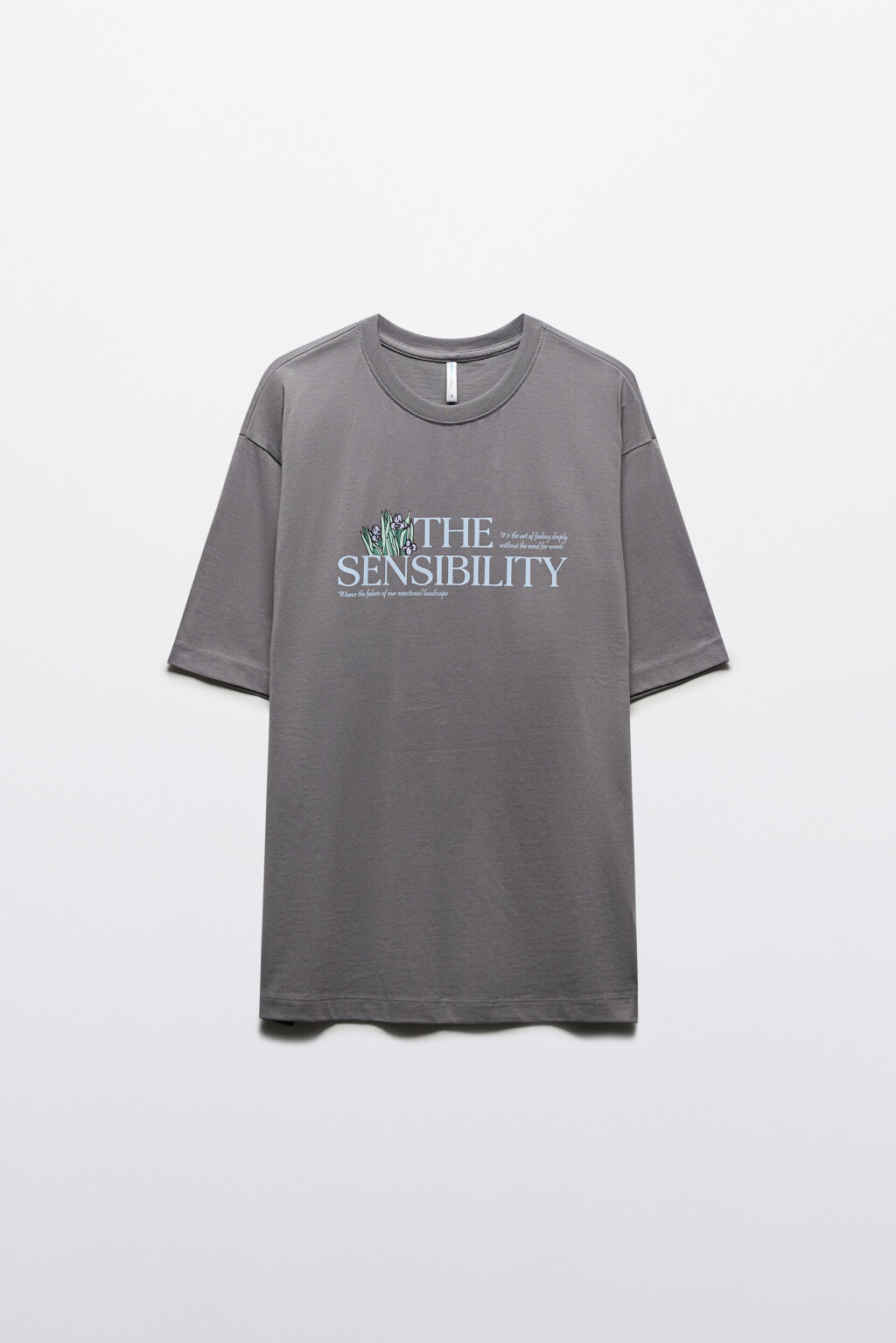 Футболка хлопковая с принтом в стиле таро - цвет серый - 7