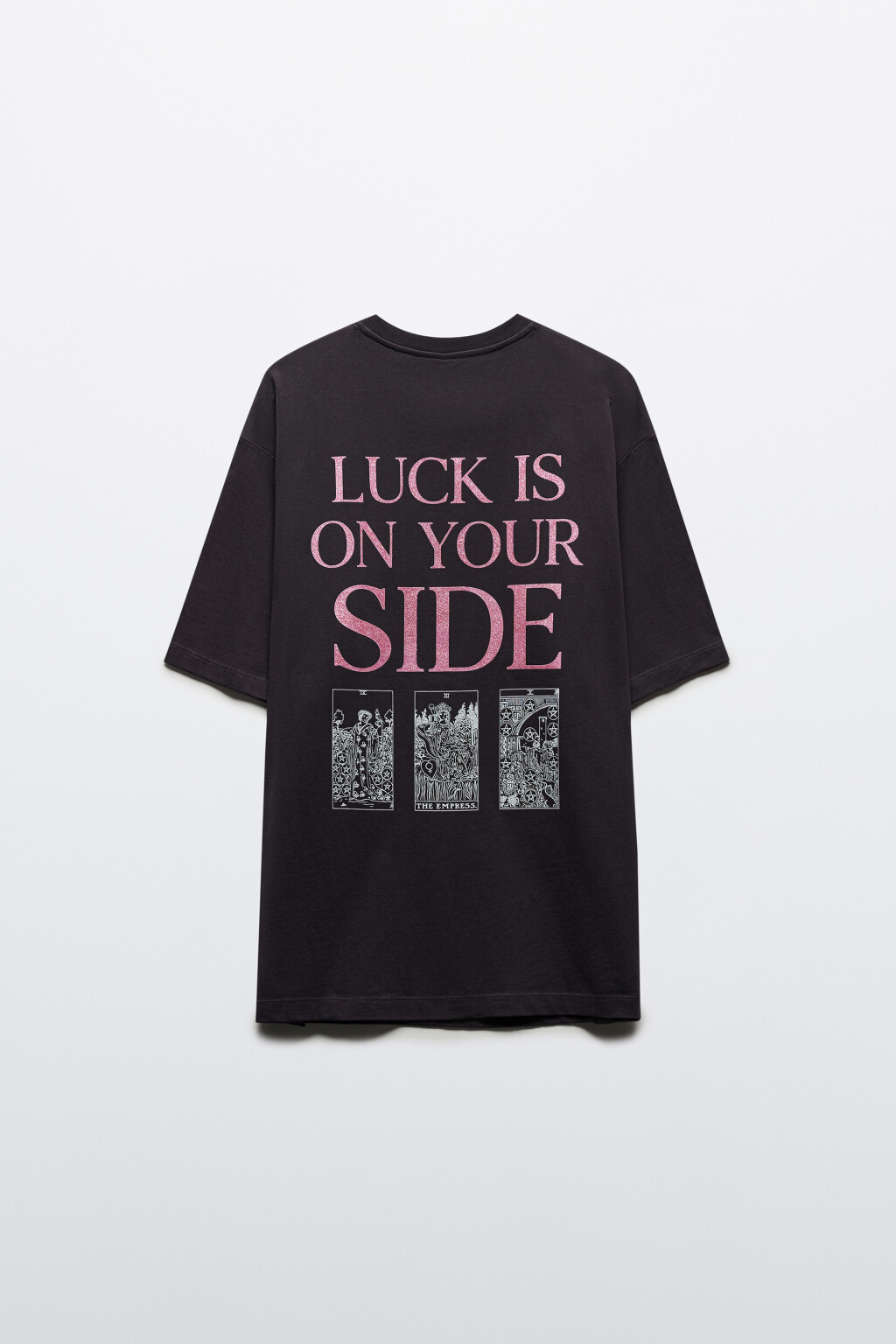 Футболка хлопковая с принтом в стиле таро - цвет серый - 9