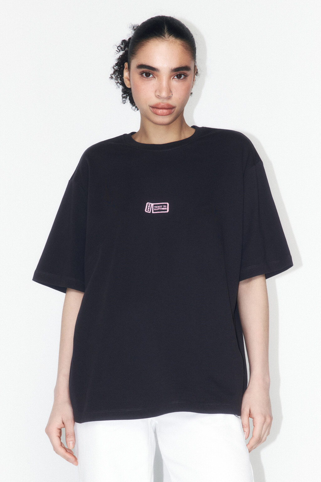 Футболка хлопковая с принтом в стиле таро - цвет серый - 2