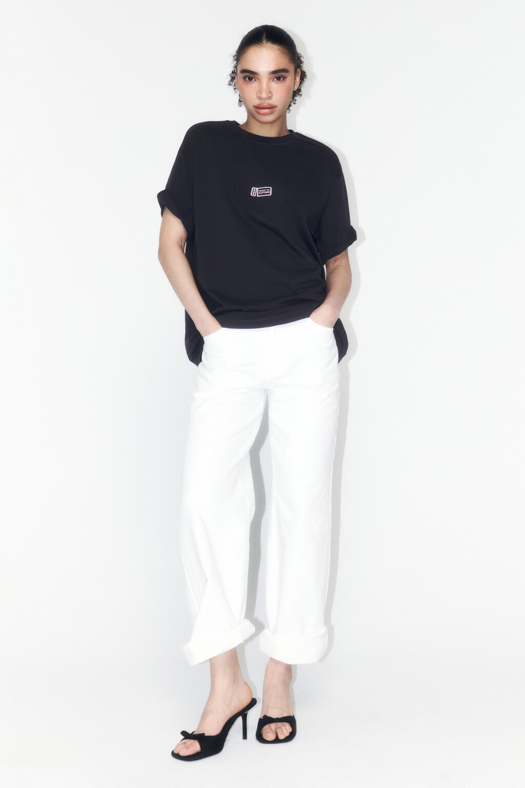 Футболка хлопковая с принтом в стиле таро - цвет серый - 4