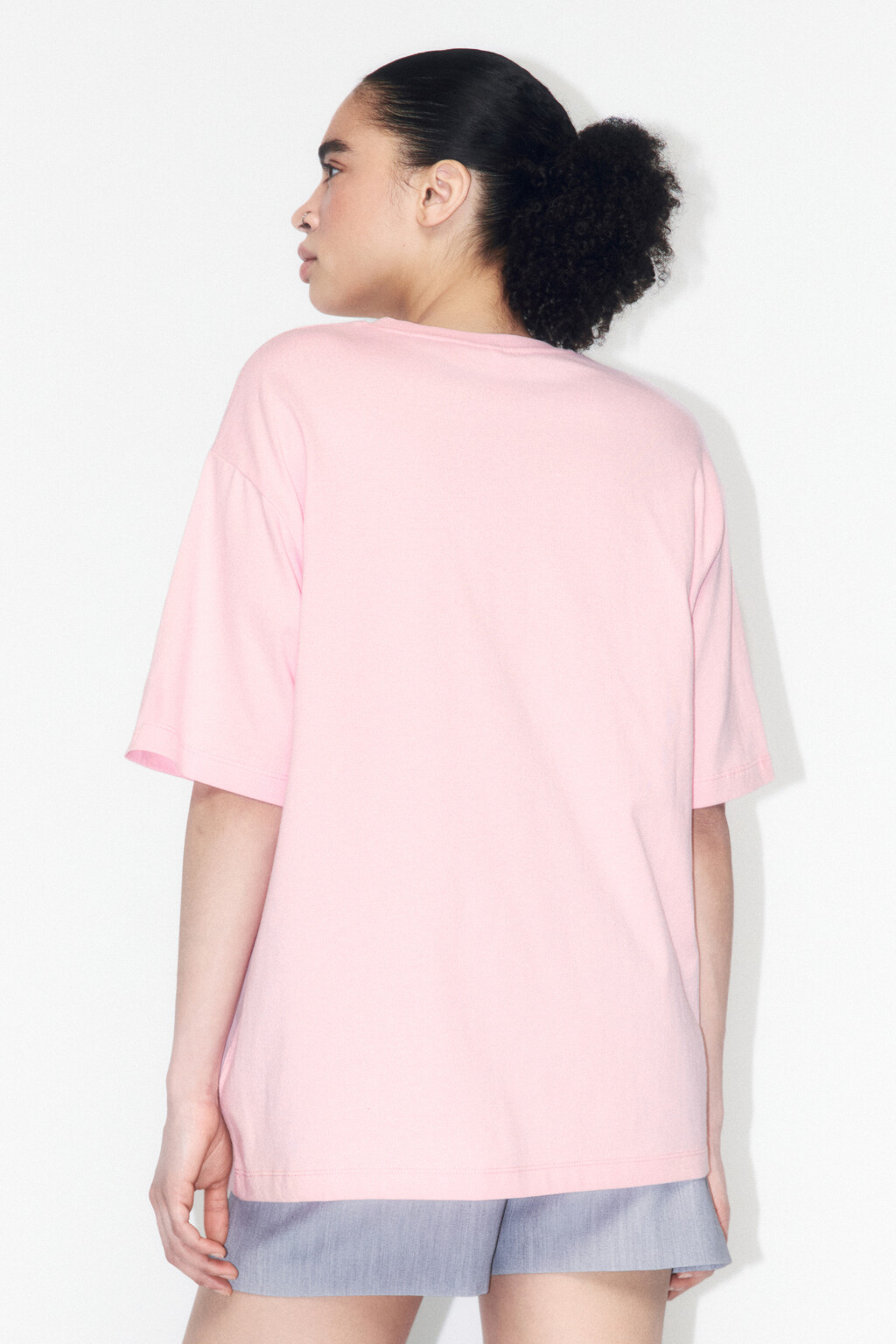 Футболка хлопковая с принтом в стиле таро - цвет розовый - 3