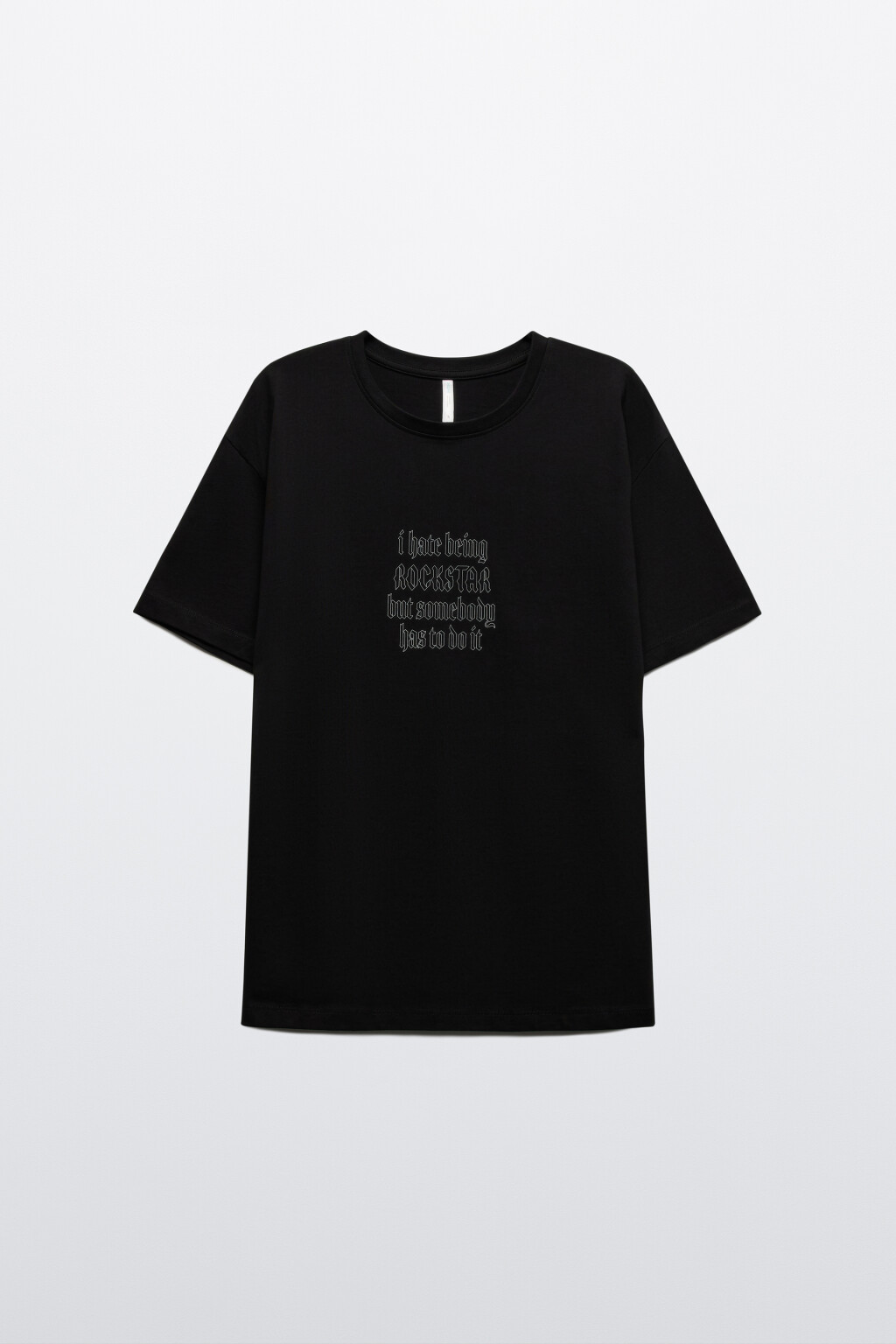 Футболка с вареным эффектом и принтом - цвет черный - 8