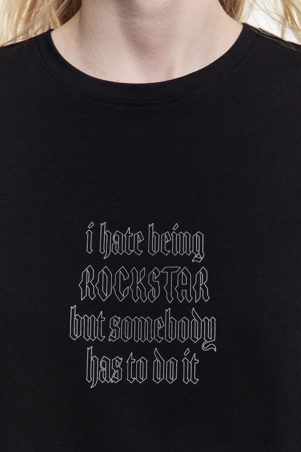 Футболка с вареным эффектом и принтом - цвет черный - 6