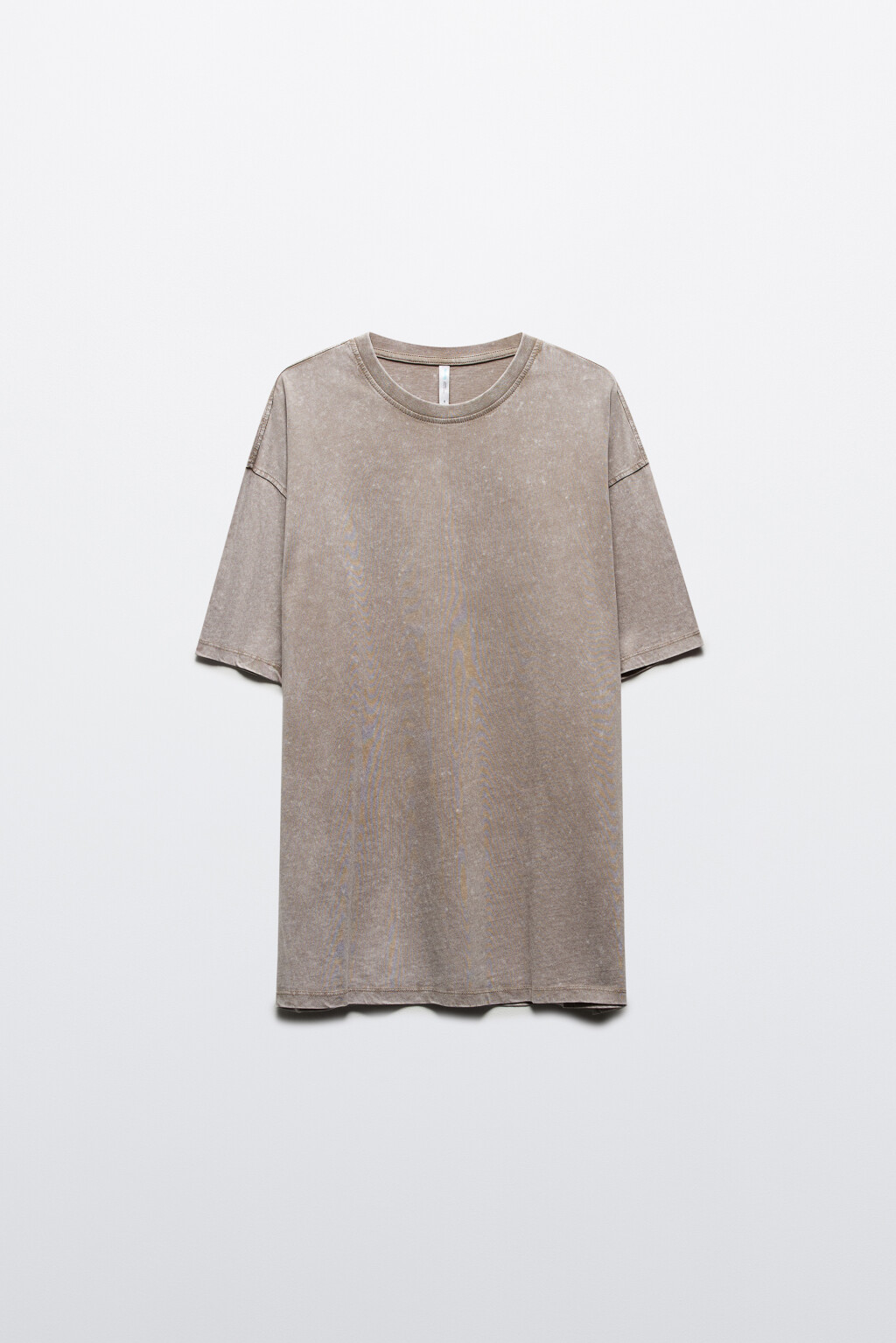 Футболка хлопковая с вареным эффектом - цвет бежевый - 7