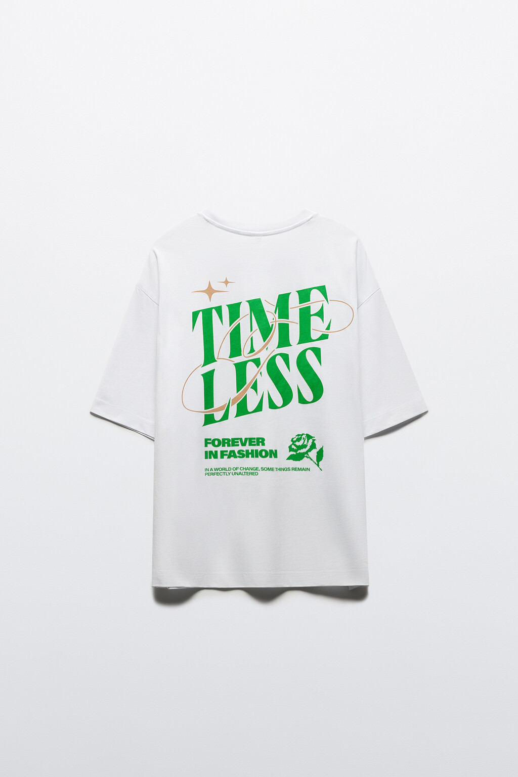 Футболка прямая хлопковая с принтом-надписью - цвет белый - 9