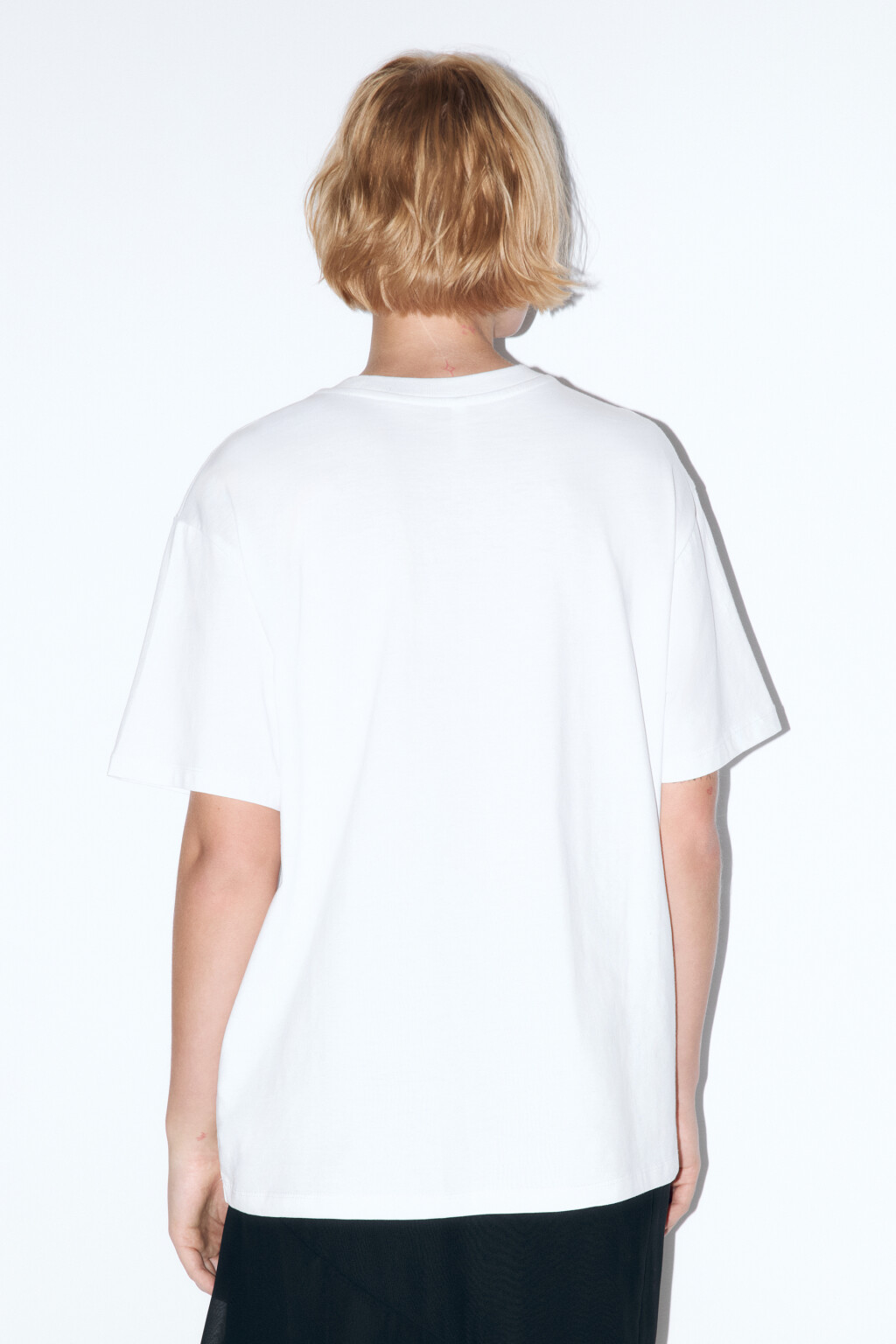Футболка хлопковая с рисунком и надписью - цвет белый - 3