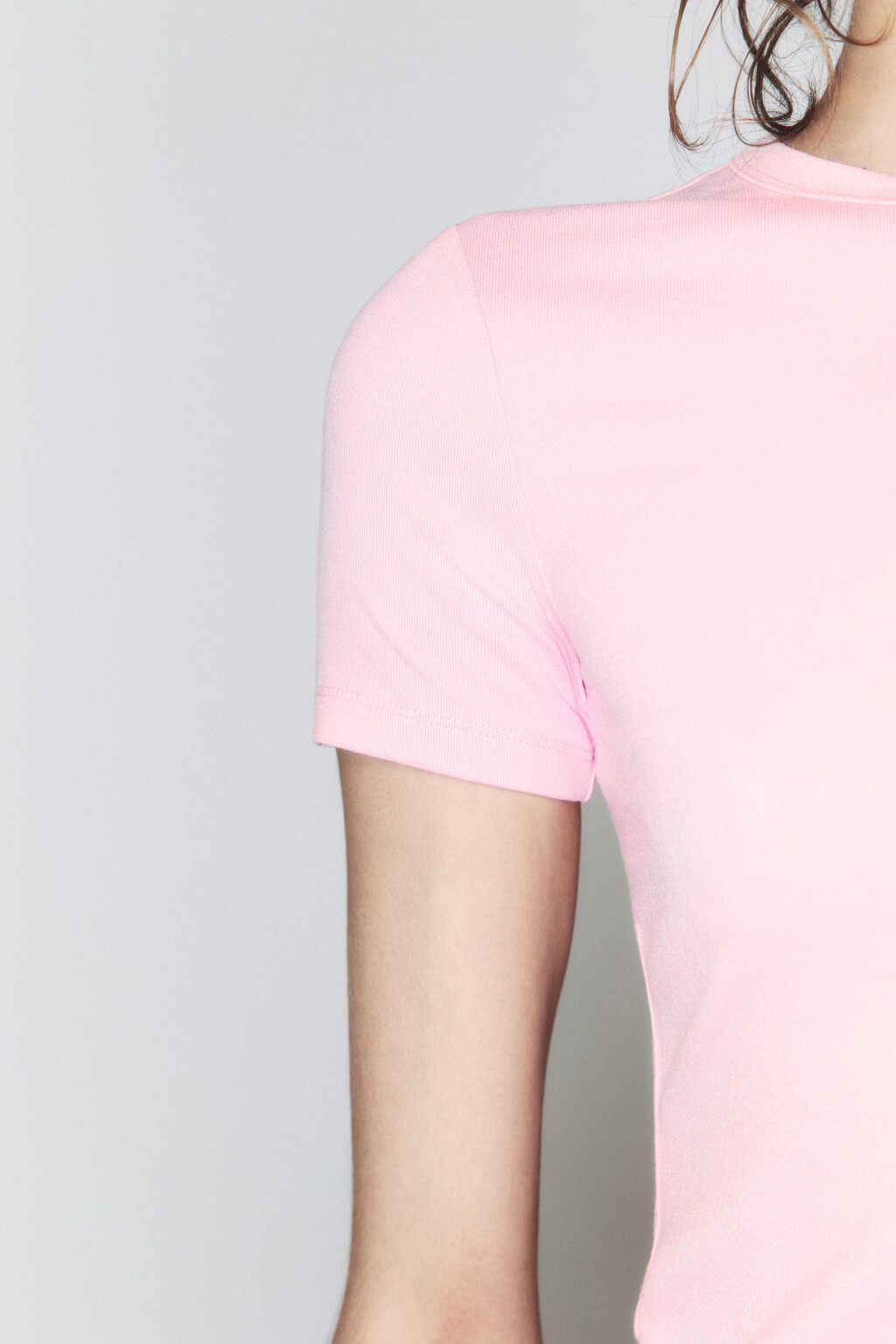 Футболка трикотажная из вискозы - цвет розовый - 7