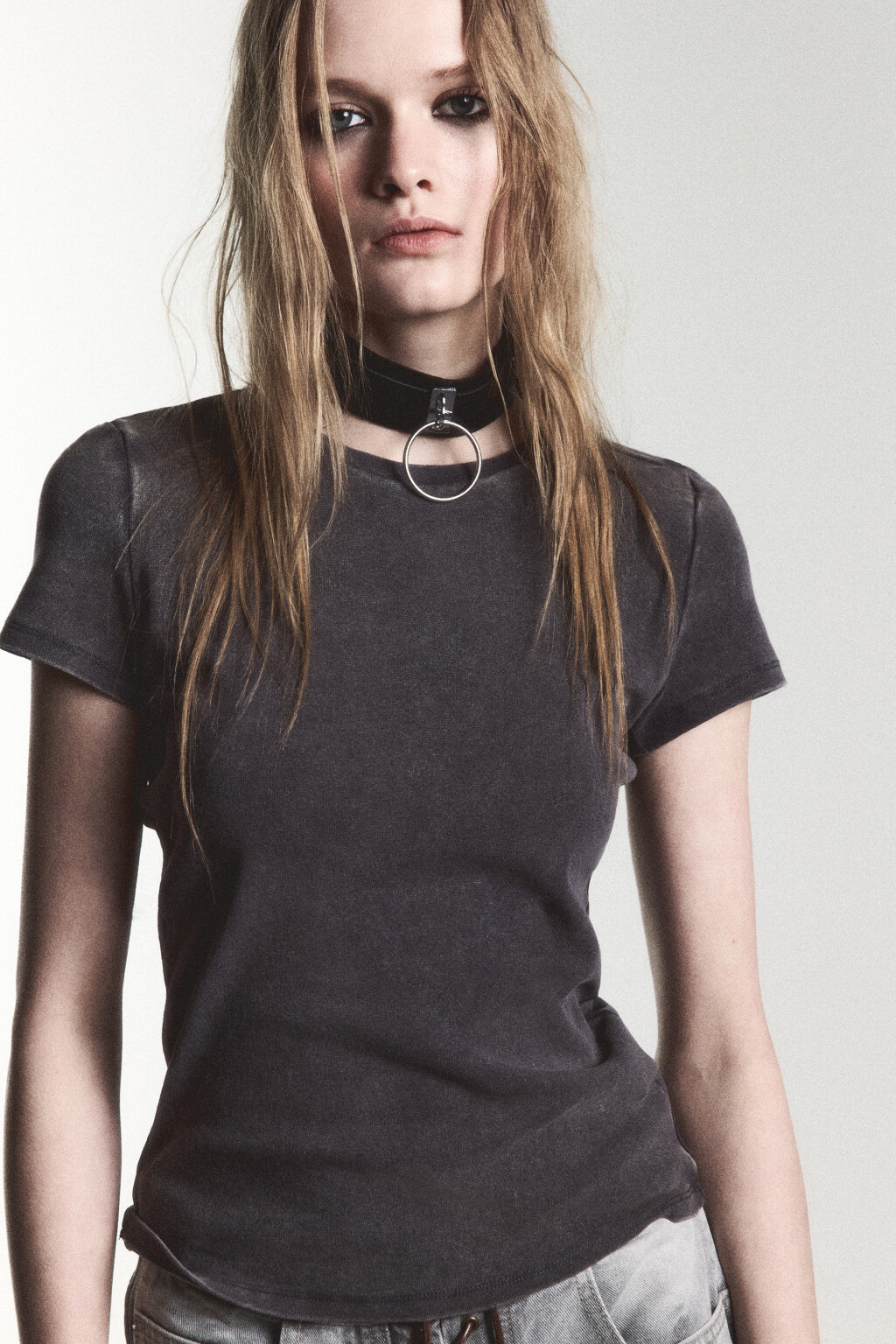 Футболка облегающая с вареным эффектом bf2511120018, цвет: серый (32 ...