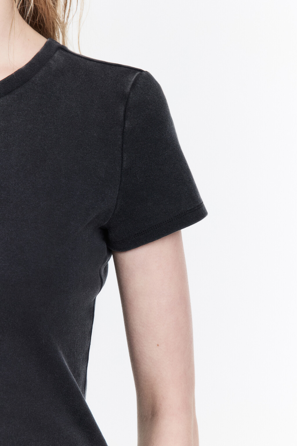 Футболка облегающая с вареным эффектом - цвет серый - 6