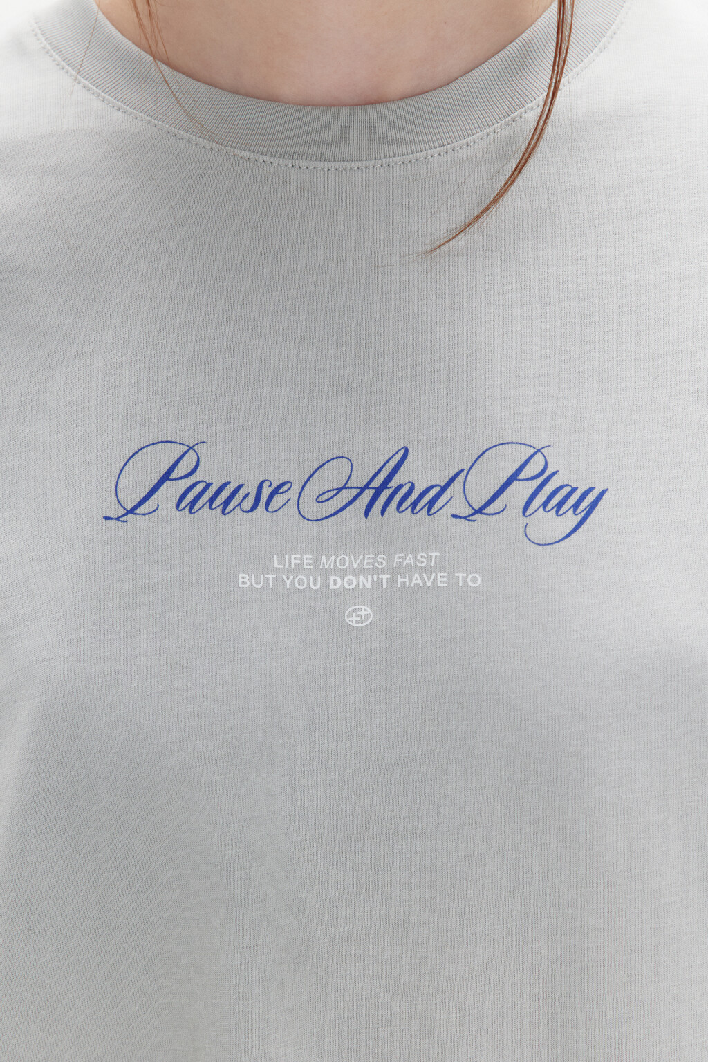 Футболка прямая хлопковая с принтом - цвет серый - 5