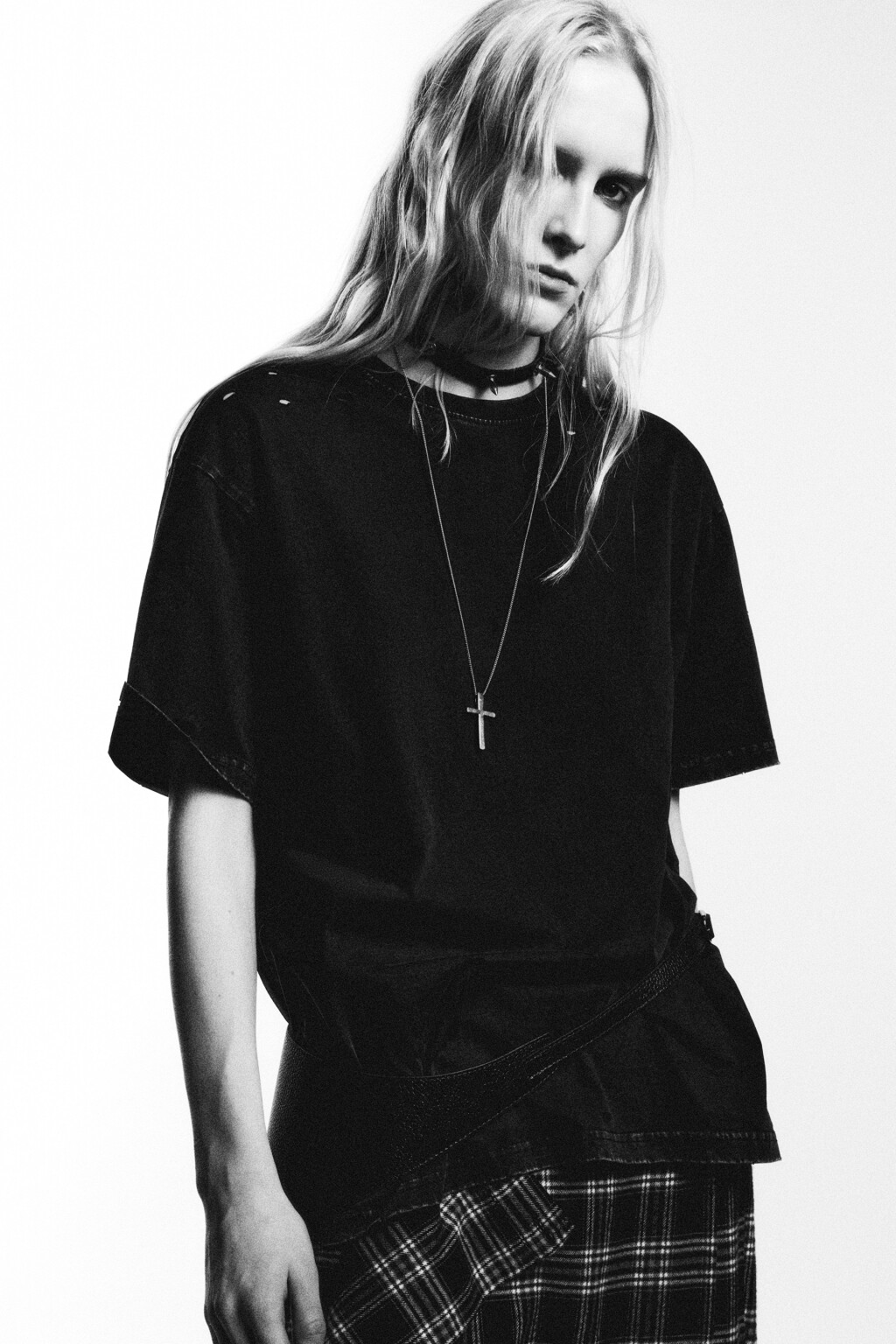 Футболка хлопковая с состаренным эффектом - цвет серый - 1