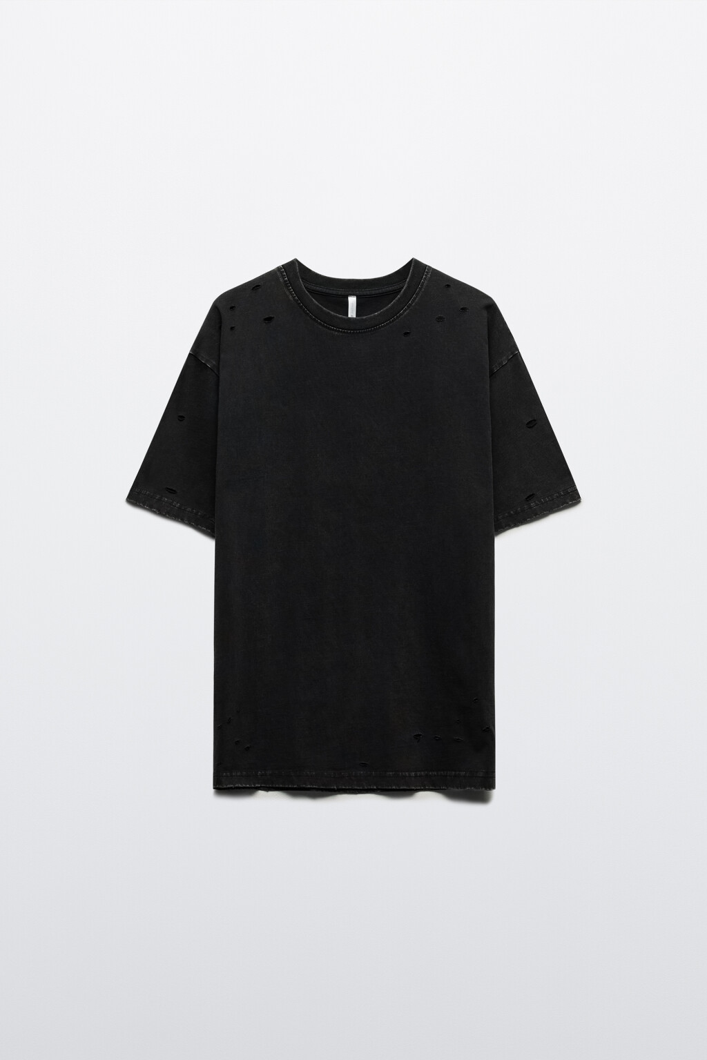 Футболка хлопковая с состаренным эффектом - цвет серый - 8