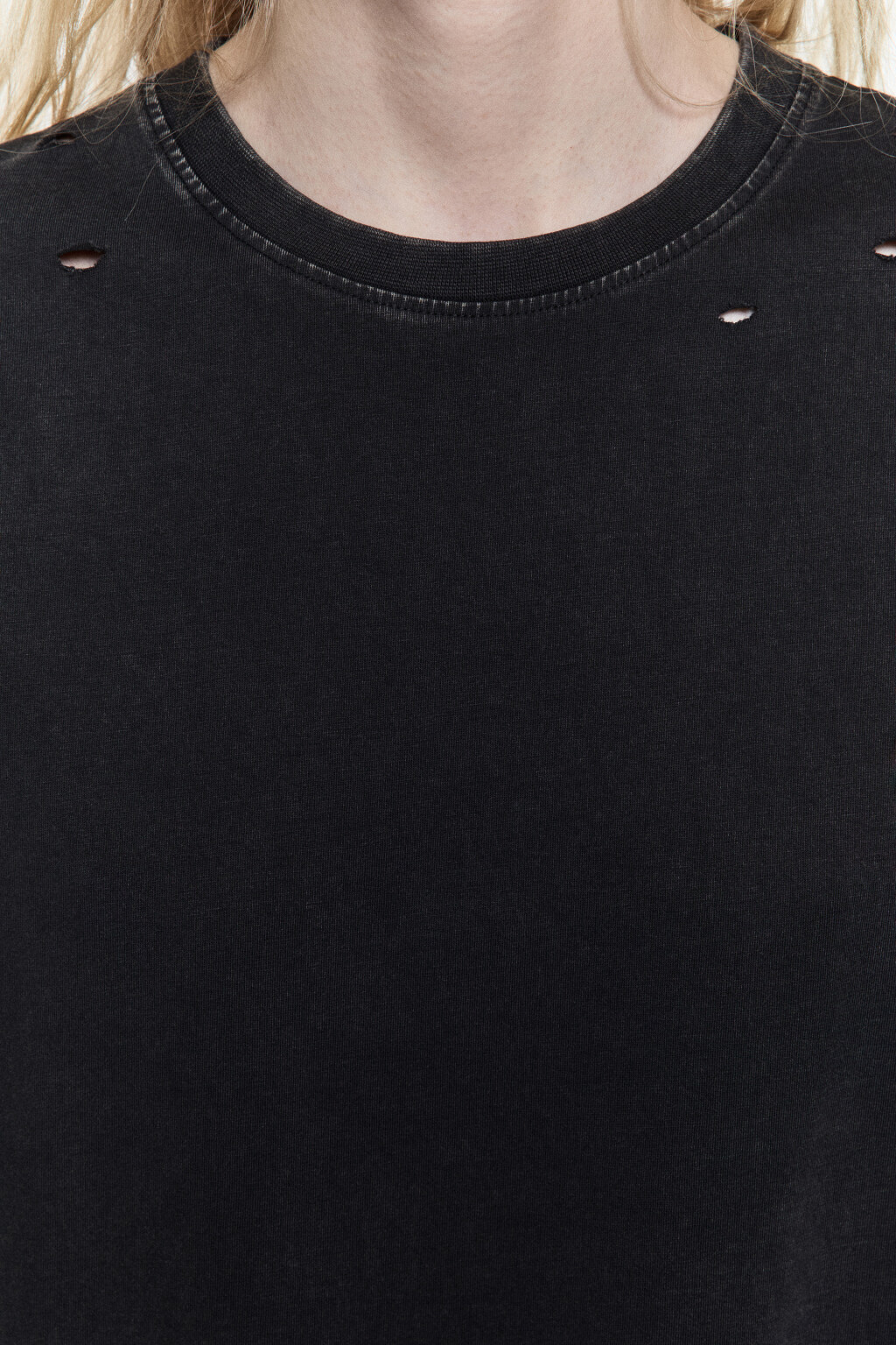 Футболка хлопковая с состаренным эффектом - цвет серый - 6