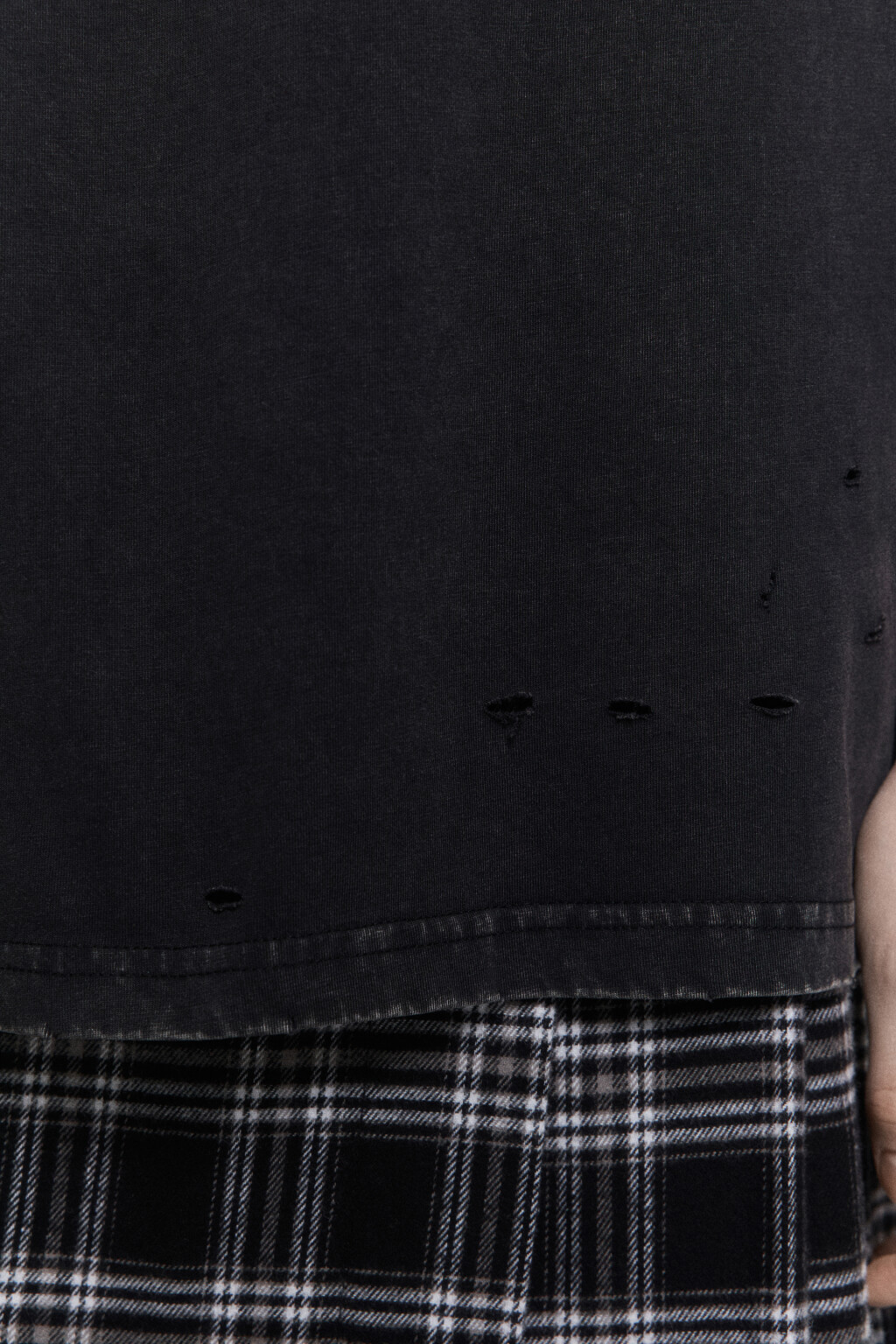 Футболка хлопковая с состаренным эффектом - цвет серый - 7