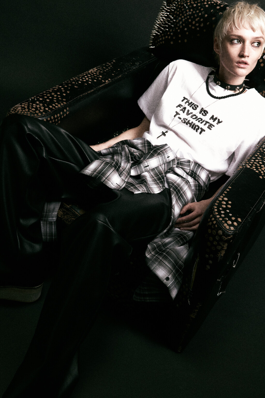 Футболка свободная хлопковая с надписью - цвет белый - 1