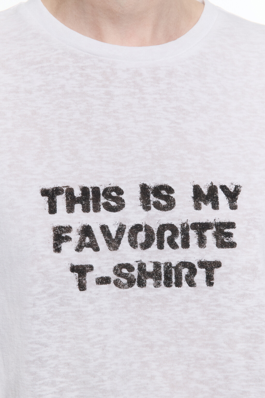 Футболка свободная хлопковая с надписью - цвет белый - 6