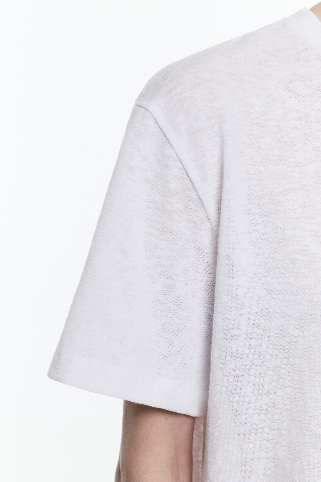 Футболка свободная хлопковая с надписью - цвет белый - 7