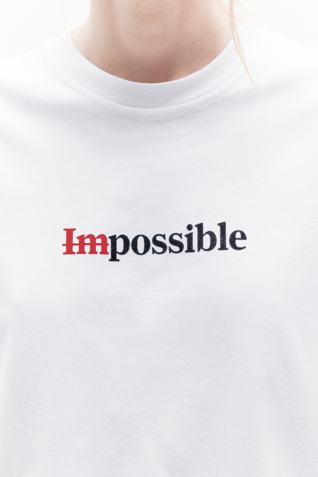 Футболка свободная хлопковая с надписью - цвет белый - 6