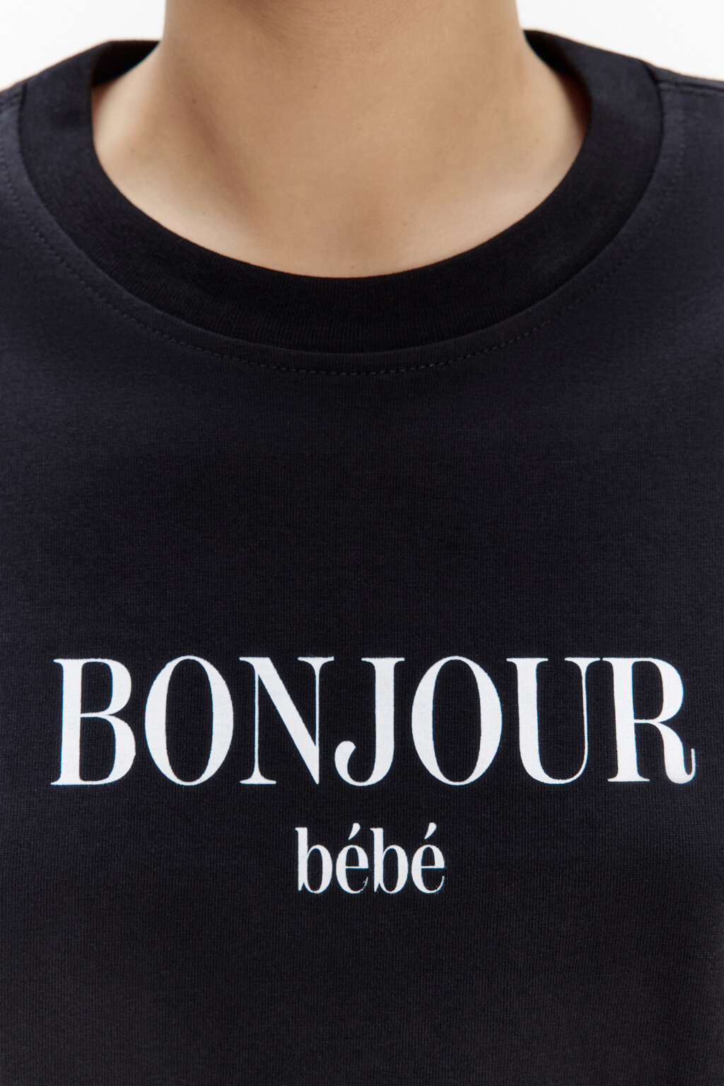 Футболка свободная хлопковая с надписью - цвет черный - 6