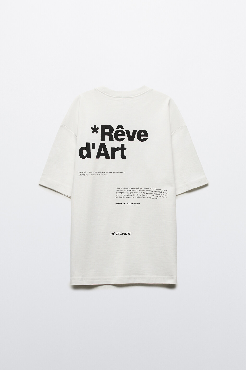 Футболка свободная хлопковая с надписью - цвет белый - 9