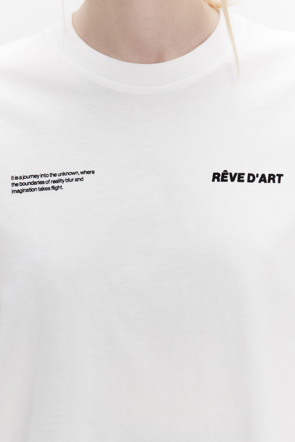 Футболка свободная хлопковая с надписью - цвет белый - 6