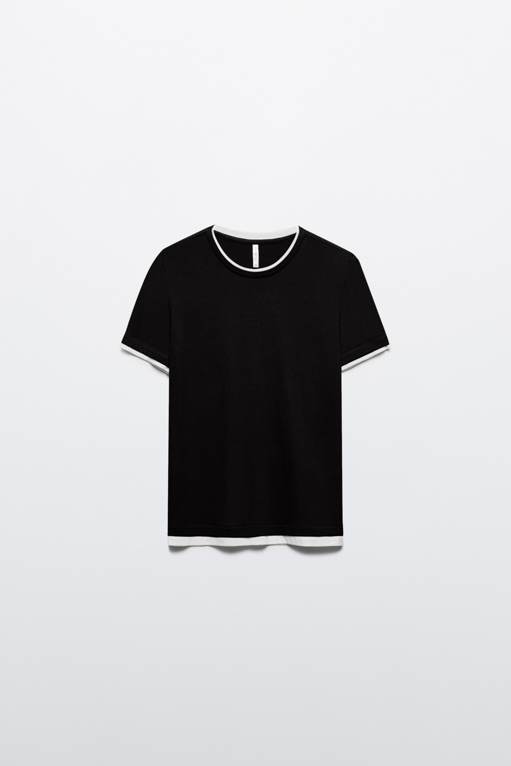 Футболка бамбуковая с имитацией второго слоя - цвет черный - 8