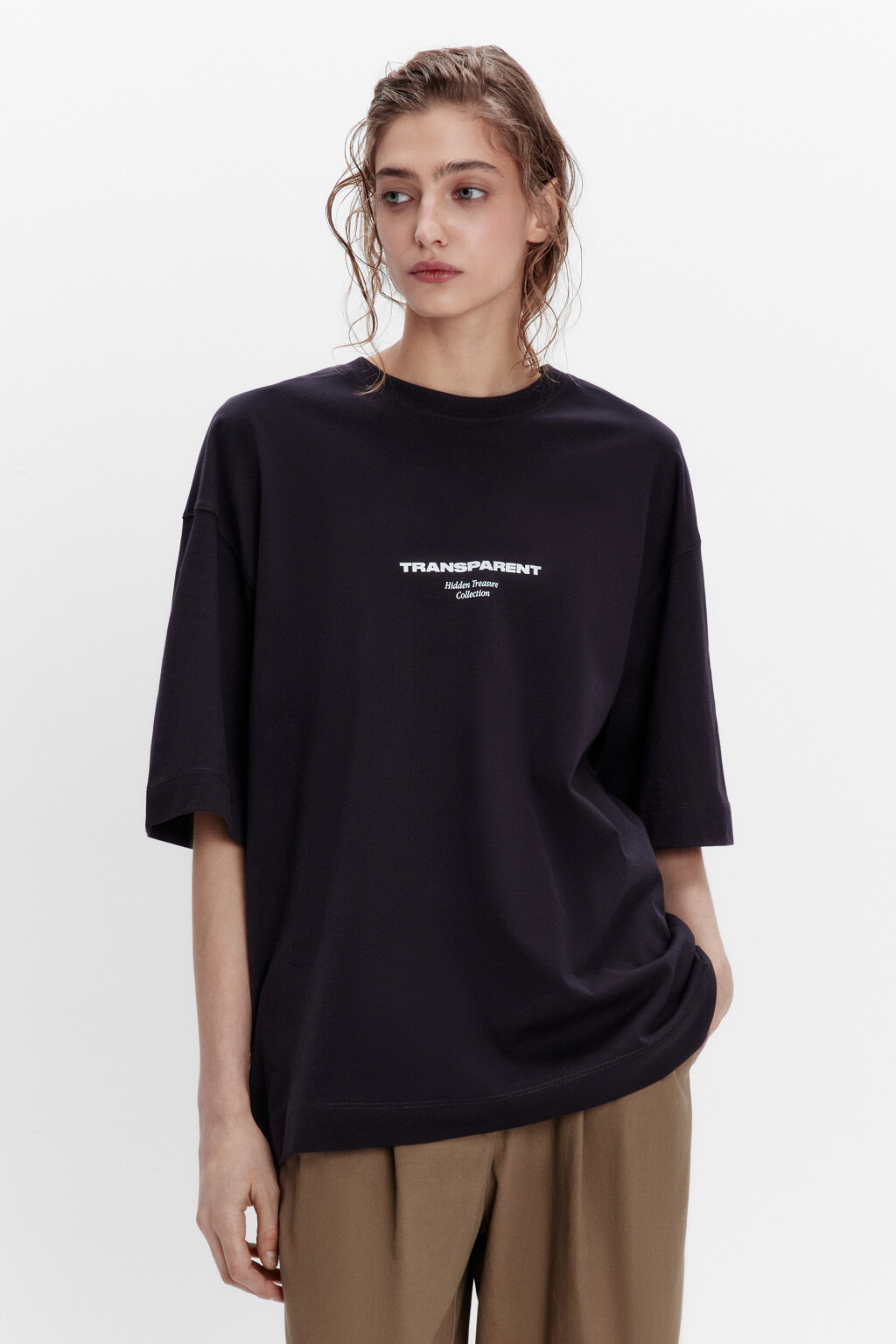 Футболка унисекс хлопковая с принтом - цвет серый - 2