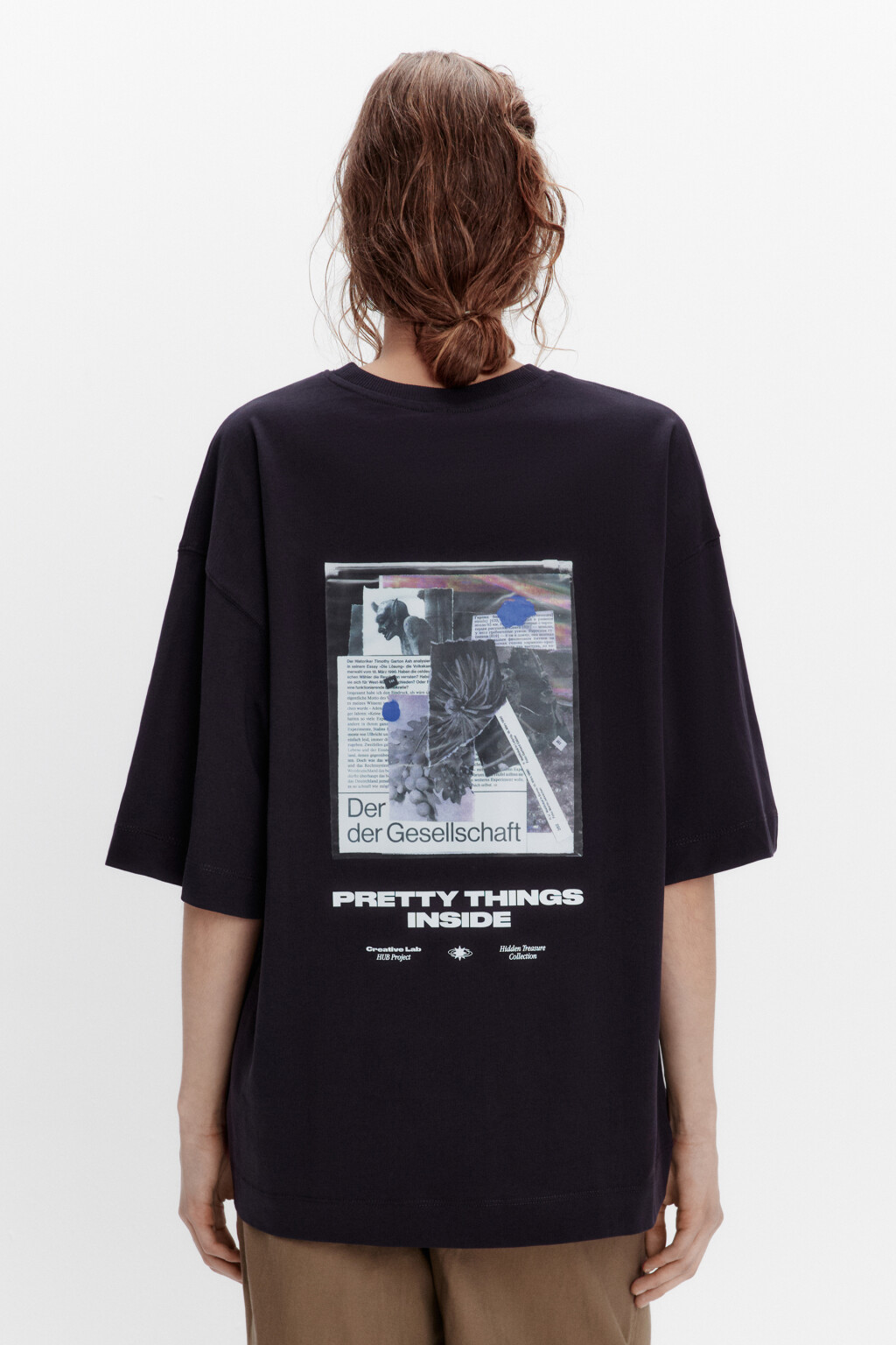 Футболка унисекс хлопковая с принтом - цвет серый - 3