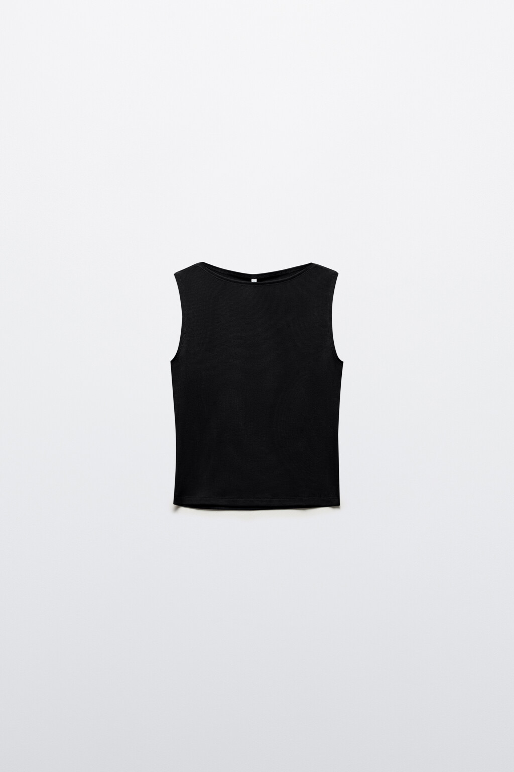 Майка вискозная с вырезом-лодочкой - цвет черный - 8