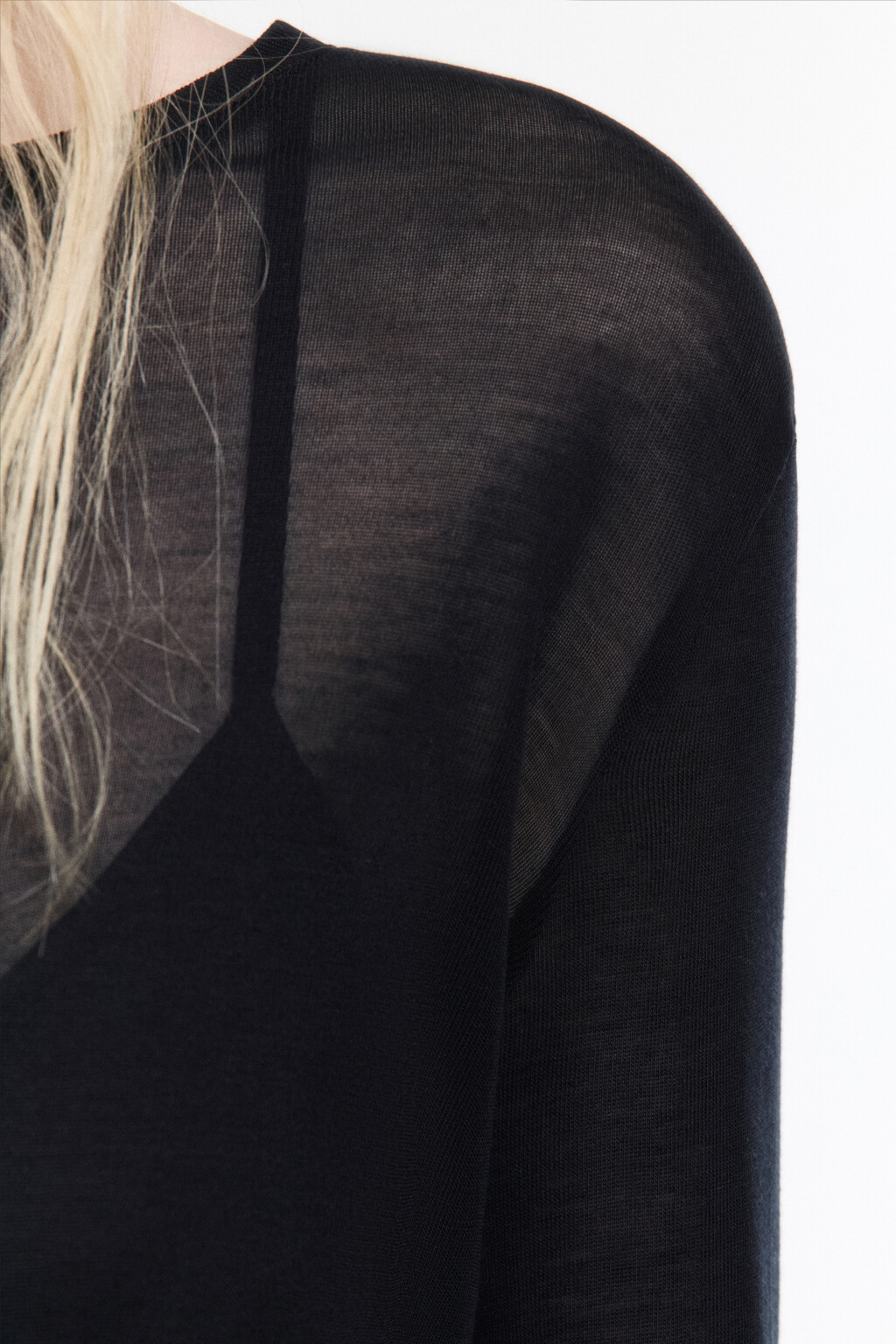 Лонгслив трикотажный из лиоцелла - цвет черный - 8